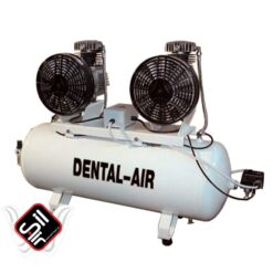 SilAir-Dental Range-Tandem 2- Kompressor mit zwei Motoren auf einem Drucklufttank